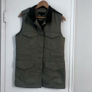 RAG & BONE Military Vest Jacket - Olive Green - Size Small